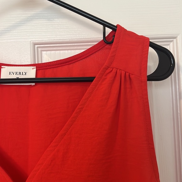 Everly for Anthropologie Red Button Tank Top - Picture 6 of 6